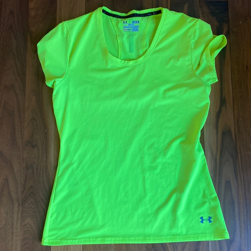Neon under armour workout shirt
